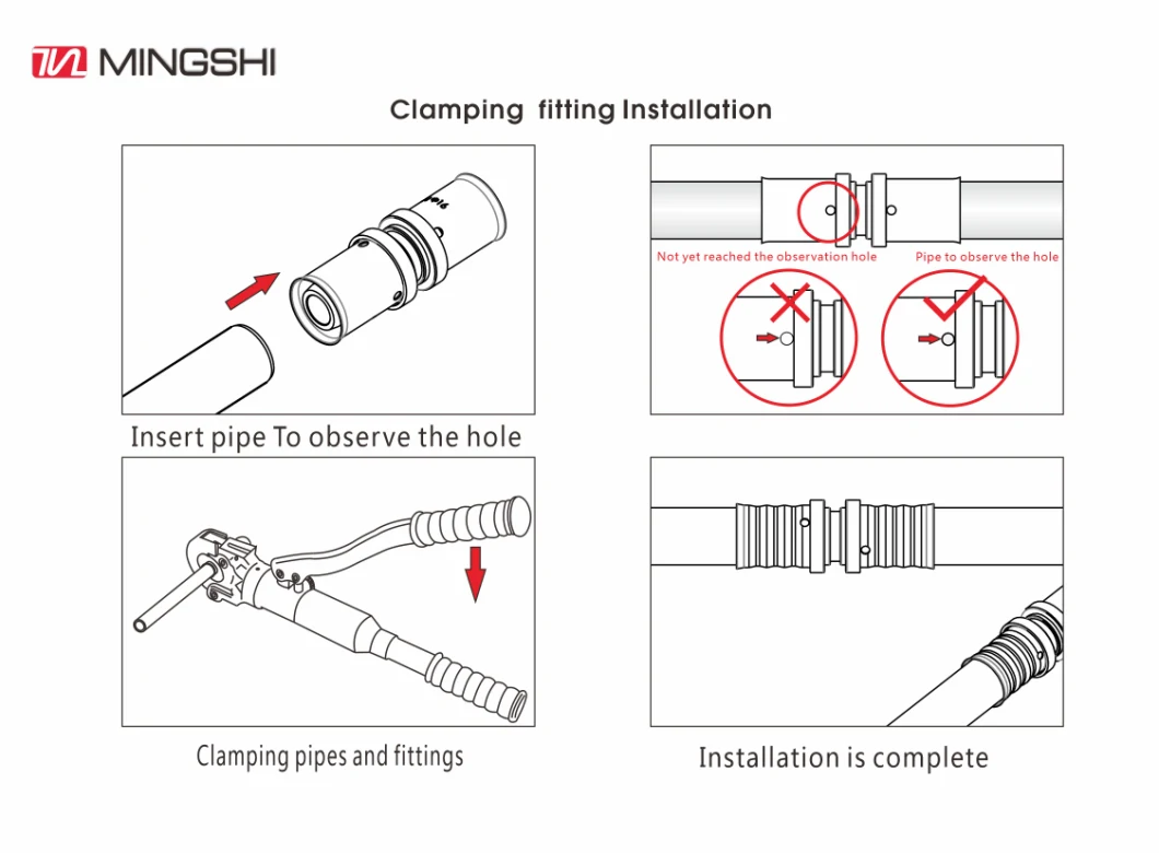 Press Fittings Multijaw Profile for Multilayer Pipes with Aenor Cstb Wras